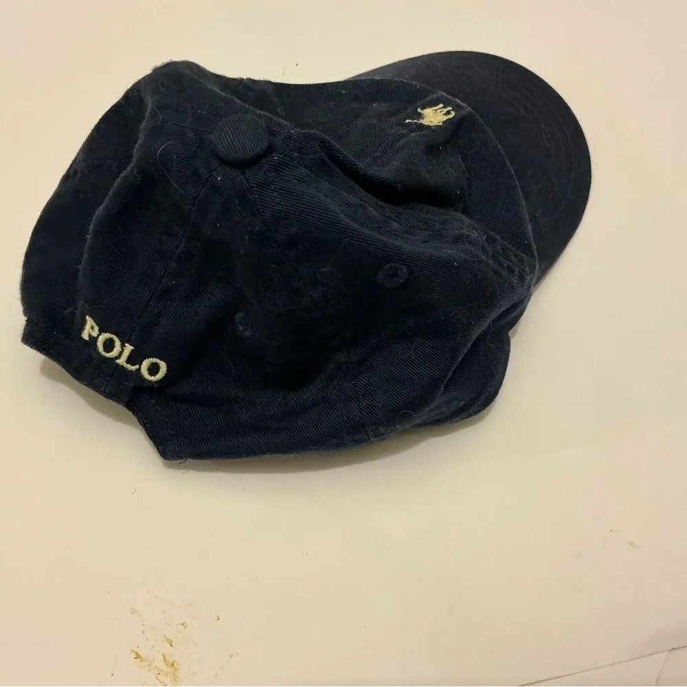 Ralph Lauren Dark Blue Cap with Light Yellow Embroidery